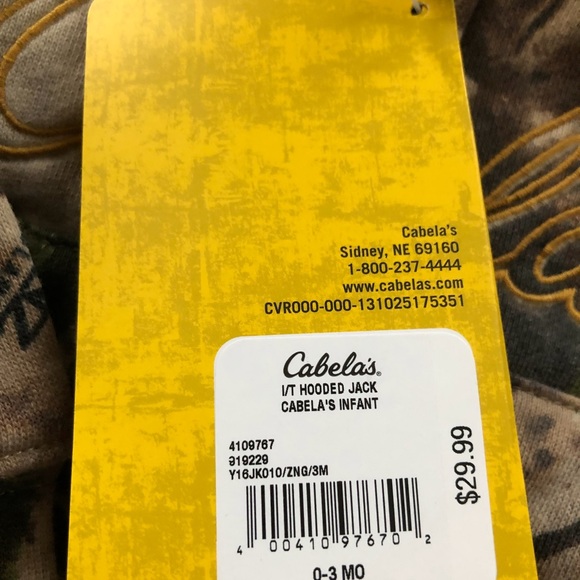 Cabela’s Camo Hooded Sweatshirt 0-3 Month - Picture 2 of 3
